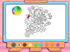 Game Coloring Book: Flower Bouquet