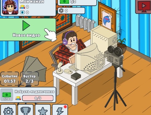 Game Idle Blogger Simulator online.