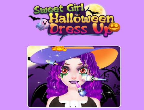 Game Sweet Girl Halloween Dress Up online.