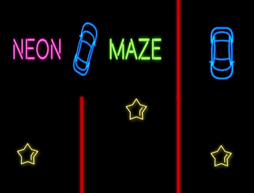 Game Neon Car Maze online.