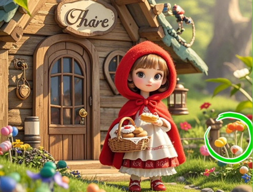 Game Find The Differences: Granny Wolf online.