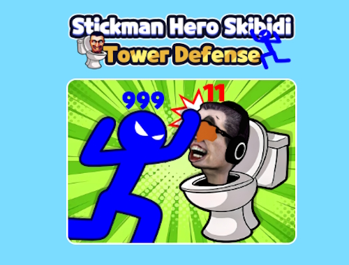 Game Stickman Hero Skibidi Tower Defense  online.