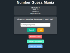 Game Number Guess Mania