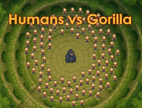 Game Humans v/s Gorilla online.