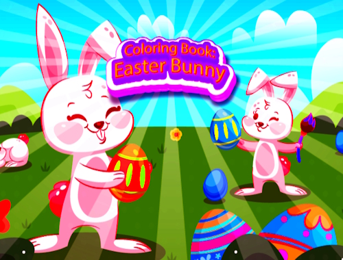 Game Easter Bunny Coloring Book online.