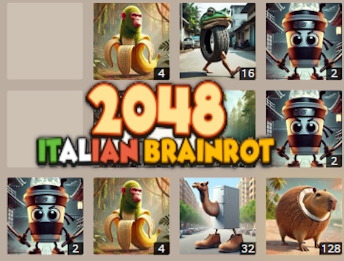 Game 2048 Italian Brainrot online.