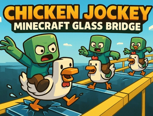 Game Chicken Jockey: Minecraft Glass Bridge online.
