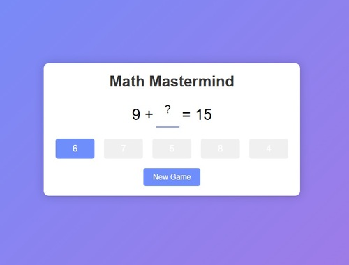 Game Math Mastermind online.