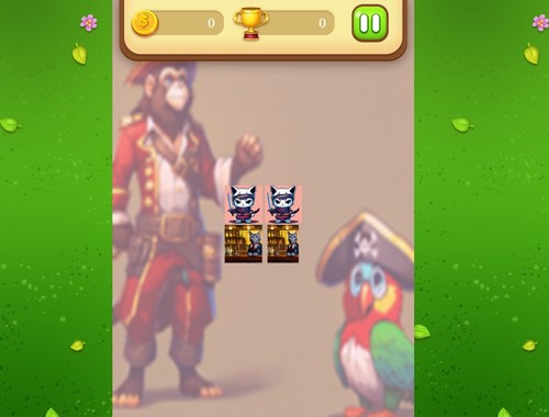 Game Pirate Cat Memory Match online.