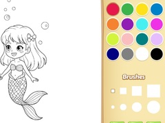 Game Mermaid Coloring Book For Kids