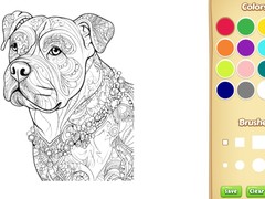Game Dog Coloring Book for Adults