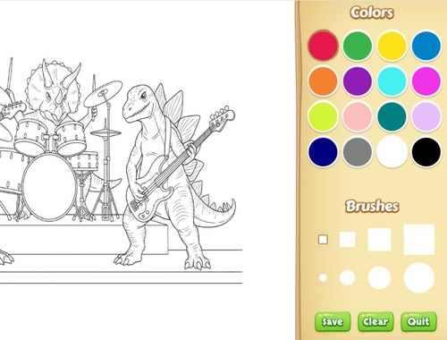 Game Dinosaur Coloring Book For Kids online