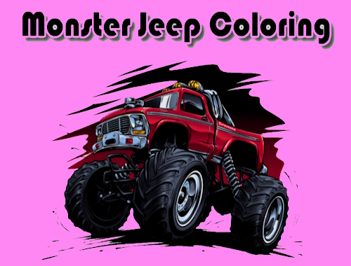 Game Monster Jeep Coloring online