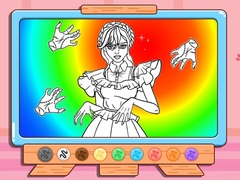 Game Coloring Book: Wednesday Addams Dancing