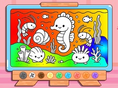 Game Coloring Book: Kawaii Sea Animals