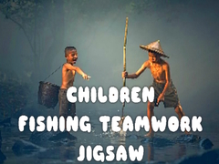 Game Children Fishing Teamwork Jigsaw