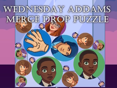 Game Wednesday Addams Merge Drop Puzzle