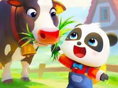 Game Jigsaw Puzzle: Baby Panda Cow Ranch