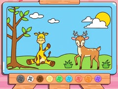 Game Coloring Book: Giraffe And Deer