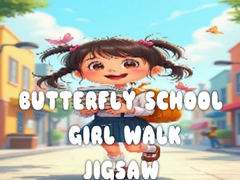 Game Butterfly School Girl Walk Jigsaw