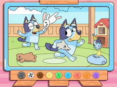 Game Coloring Book: Bluey & Bingo Chasing Play
