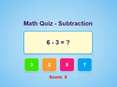 Game Math Quiz - Subtraction