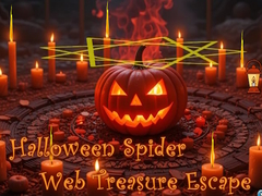 Game Halloween Spider Web Treasure Escape