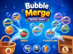 Cluiche Bubble Merge: Word Sort