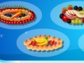 Game Cake with fruits. Decoration