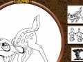 Game Bambi and Friends Online Coloring Page