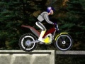 Game Motor bike drive in dangerous mountain