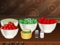 Game Millefeuille of tomatoes with cucumber