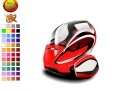 Game Red round car coloring