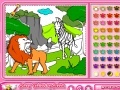 Game Rosy Coloring: The Lion and The Zebra
