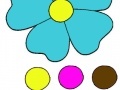 Game Coloring five petal flower