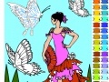Game Dancer With Butterflies Coloring