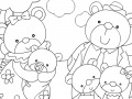 Game Bear Family: Coloring