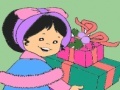 Game Little girl birthday gift coloring
