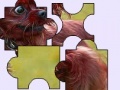 Game Little frightened dog puzzle 