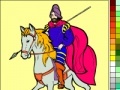 Game Coloring: Knight on horseback