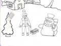 Game Moon and the snowman coloring
