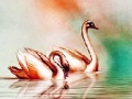 Game Golden swans slide puzzle