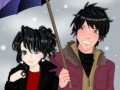 Game Anime Winter Couple Ddress Up Game