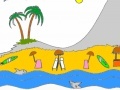 Game Tropical Beach Coloring