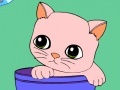 Game Coloring cute kitten