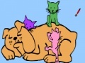 Game Dog and cat coloring game