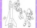 Game Cute astronauts coloring